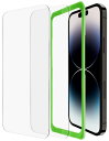 Apple公認ガラスフィルムBelkin iPhone 16/ iPhone 15用 保護ガラスフィルム 強化ガラス 日本AGC旭硝子製 0.33mm 簡単取付...