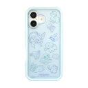 グルマンディーズ ポケットモンスター iPhone16 対応 プランプフレームケース ライトブルー POKE-938LBL