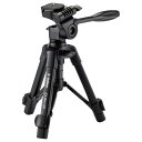 ベルボン Velbon 卓上三脚 EX-mini DX 2段 レバーロック 全高42.5cm 脚径17mm 小型 ミニ三脚 3Way雲台 クイックシュー対応 マクロ撮影 テレワーク Webカメラ撮影 アルミ脚 脚カラー黒 500748