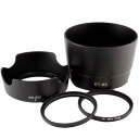 F-Foto Canon EW-63C ET-63 レンズフード, 58mm レンズフィルター×2個 4点セット (EOS Kiss X10 X9i X9 X8...
