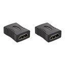 ベーシック HDMI中継アダプター 29 x 22mm ブラック 2点セット