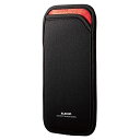 エレコム スマホポーチ 1台収納 Lサイズ スリップインタイプ 背面ポケット付 ブラック iPhone 16 シリーズ 対応検証済 P-05SNCBK