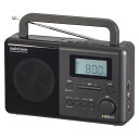 オーム電機AudioComm ラジオ 卓上 ラジオNIKKEI 短波放送 目覚まし AM/FM PLLポータブルラジオ 時計/アラーム/スリープタイマー 自動選局 ワイドFM 電池式 防災 ブラック 敬老の日 父の日 ギフト RAD-T570N 03-5550 OHM