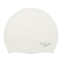 Speedo(スピード) スイムキャップ シリコーンキャップ シリコーンキャップ SD93C03 ホワイト/シルバー F