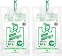 オルディ レジ袋 取っ手付きポリ袋 L 乳白 100枚入×2個セット 吊り下げて使用できるひも付き エプロンスーパーライト ESLH-W40-100