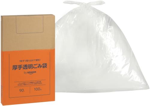 by 厚手 ごみ袋 透明 つるつるタイプ 90L 100枚 by 厚手 ごみ袋 透明 つるつるタイプ 90L 100枚