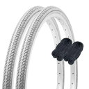 シンコー 22インチ 車いす タイヤ チューブ 各2本セット ペア巻 車椅子用タイヤ 22×1 3/8 グレー W/O SR078 60118 自転車