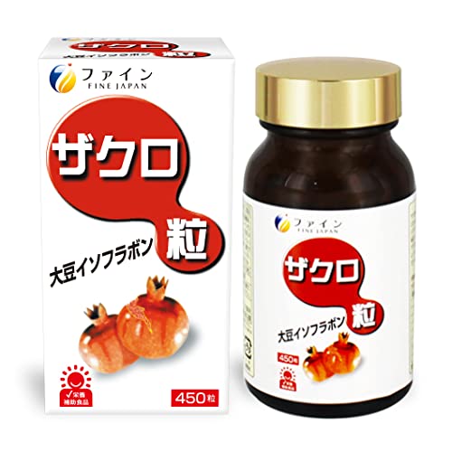 ファイン(FINE JAPAN)ザクロ粒 450粒 ザクロ種子エキス 大豆イソフラボン ビタミンC ビタミンB1 ビタミンB2 ビタミンB6 パントテン酸カルシウム 配合 国内生産