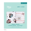 aden + anais essentials(エイデンアンドアネイエッセンシャルズ) おくるみ ミニー 2枚セット 112×112cm ディズニー デザイン モスリンコットン 新生児 SWADAEDESWC20005DIJB