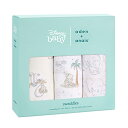 aden + anais エイデンアンドアネイ おくるみ ダンボ 3枚セット 120×120cm ディズニー デザイン モスリンコットン スワドル 新生児 SW...