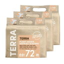 TERRA(テラ) おむつ 72枚(24枚×3パック) 超吸収 肌に優しい オムツ 夜用 お出かけ 敏感肌 さらさら 通気性 新生児期 テープ (新生児〜5kg...