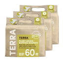 TERRA(テラ) おむつ 60枚(20枚×3パック) 超吸収 肌に優しい オムツ 夜用 お出かけ 敏感肌 さらさら 通気性 おすわり・はいはい期 テープ (6...