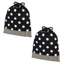COLORFUL CANDY STYLE decor PolkaDot 巾着 大 体操服袋 polka dot large(twill・black)xnarrow stripe(twill・black) 2枚セット 女の子 かわいい 体操服入れ 体操着袋 着替え 運動着 幼稚園 子供 キッズ 幼児 N3395002