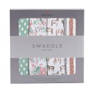 Newcastle Classics(ニューキャッスルクラシックス) スワドル コットンモスリン日本正規品おくるみ ふんわり柔らか 毛布 出産祝い HorsesRoses 120cm×120cm 0か月~ 4枚 NC-4SC4005