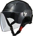 リード工業(LEAD) バイクヘルメット ジェット SERIO シールド付きハーフヘルメット ブラック RE40 - ワンサイズ