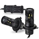 M's Basic by IPF ヘッドライト LED 車用 H4 Hi Lo切替 5500lm/4800lm 6500K ホワイト 12V24V兼用 2本入 ...