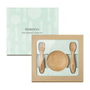 EDISONmama(エジソンママ) 木製カトラリーセット 9か月から 授乳・食事用品 食器・テーブルウェア フォーク スプーン 丸皿2個セット ギフト お祝い...