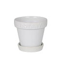 ダルトン(Dulton) ボタニー ポット 3 ホワイト エンボスロゴとアースカラーで彩る植木鉢 BOTANY 3号 高さ8.3cm 直径9cm G21-0395XS/WT