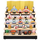 薬師窯 桃の節句 ひな人形 錦彩 さくら雛(組み立て式五段飾り)