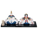 薬師窯 桃の節句 ひな人形 染錦 内裏雛