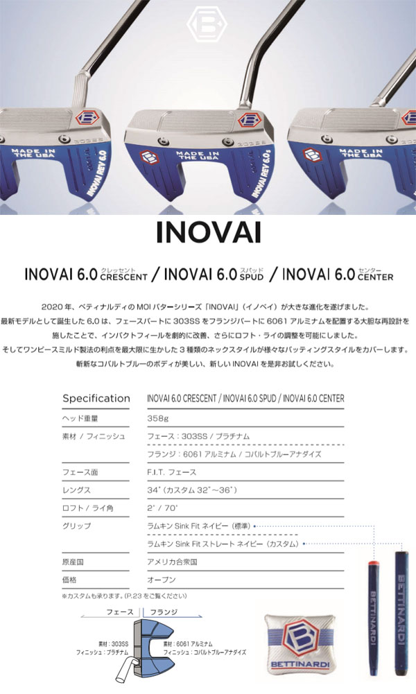 流行に ベティナルディイノベイシリーズinovai6 0 クレッセントパター ネオマレット型 Bettinardi イノベイ6 0 Series Putter Crescent Rakuten Saogeraldodobaixio Cam Mg Gov Br