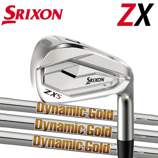 スリクソン NEW ZXシリーズZX5 アイアン [ニューダイナミックゴールド] NEW DG DG120/DG105/DG95スチールシャフト 6本セット(#5〜PW) ダンロップ　DUNLOP SRIXON IRON ゼットエックス ファイブ