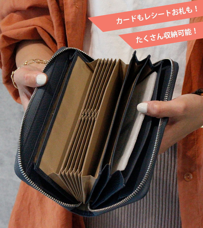 長財布 レディース メンズ 財布 本革 ラウンドファスナー スキミング防止 大容量 ...
