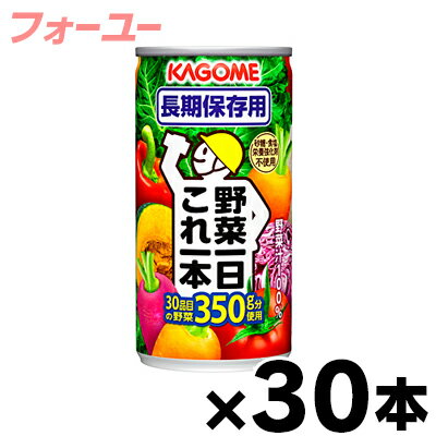 　カゴメ　野菜一日これ一本長期保存用　190g×30本　（お取り寄せ品）　4901306066034*30