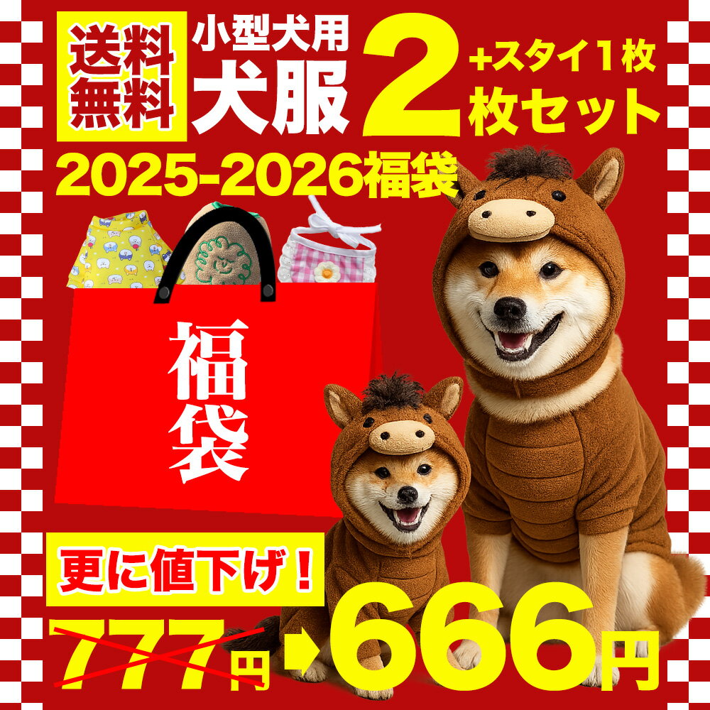 ＼お買い物マラソン限定！当店最安値／ 2026年 福袋 数量限定！犬服 秋冬 ドッグウェア いぬ服 犬用品 あったか ペット洋服 防寒 暖かい おしゃれ 可愛い 小型犬 猫 保温 ペットウェア 3着セット スタイ S M L 小型犬 犬グッズ 犬用 服 犬 ペット 冬服 福袋 2026 送料無料