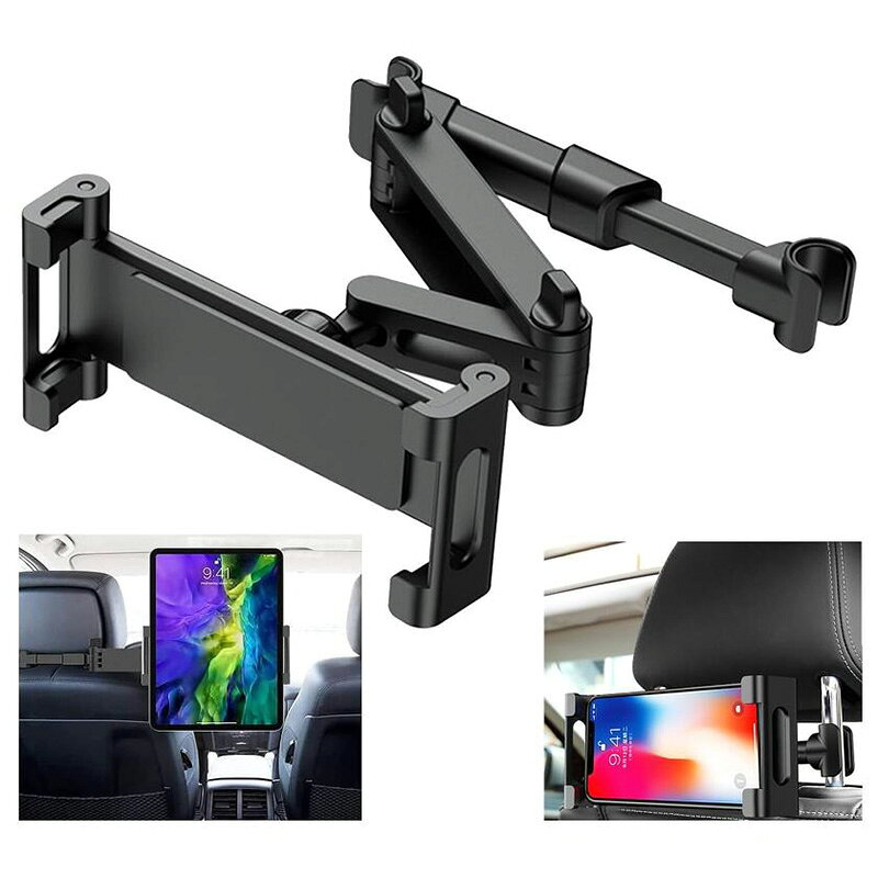 タブレット 後部座席 車載ホルダー スマホ ヘッドレスト ホルダー 伸縮アームスタ...
