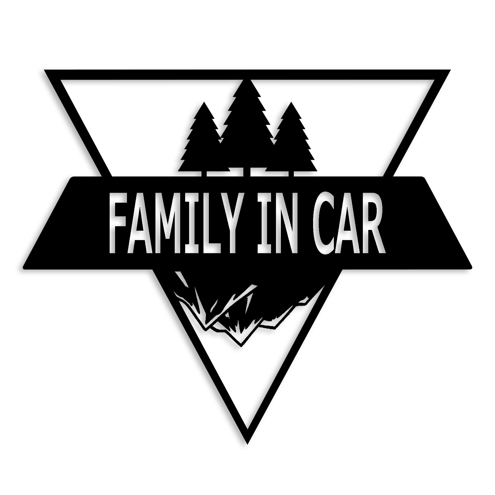 ファミリーインカー カッティング ステッカー FAMILY IN CAR 子供 セーフティー 録画中 カーステッカー シンプル 防水 車