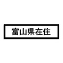 富山県 カッティング ステッカー シール 県外ナンバー 在住 イタズラ防止 防水 車