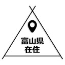 富山県 カッティング ステッカー シール 県外ナンバー 在住 イタズラ防止 防水 車