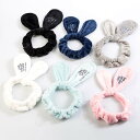 短納期 ヘアバンド うさ耳 レディース カチューシャ フリーサイズ プチ フリーサイズ美容 ギフト お泊り デート 洗顔 ふわふわ ブルー かわいい ロゴ 洗顔...