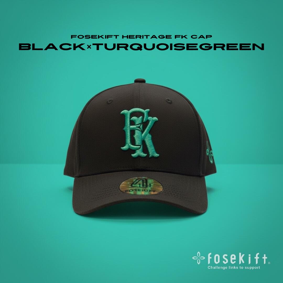 乐天商城 - 【FoseKift Heritage FK Cap Black×TurquoiseGreen】