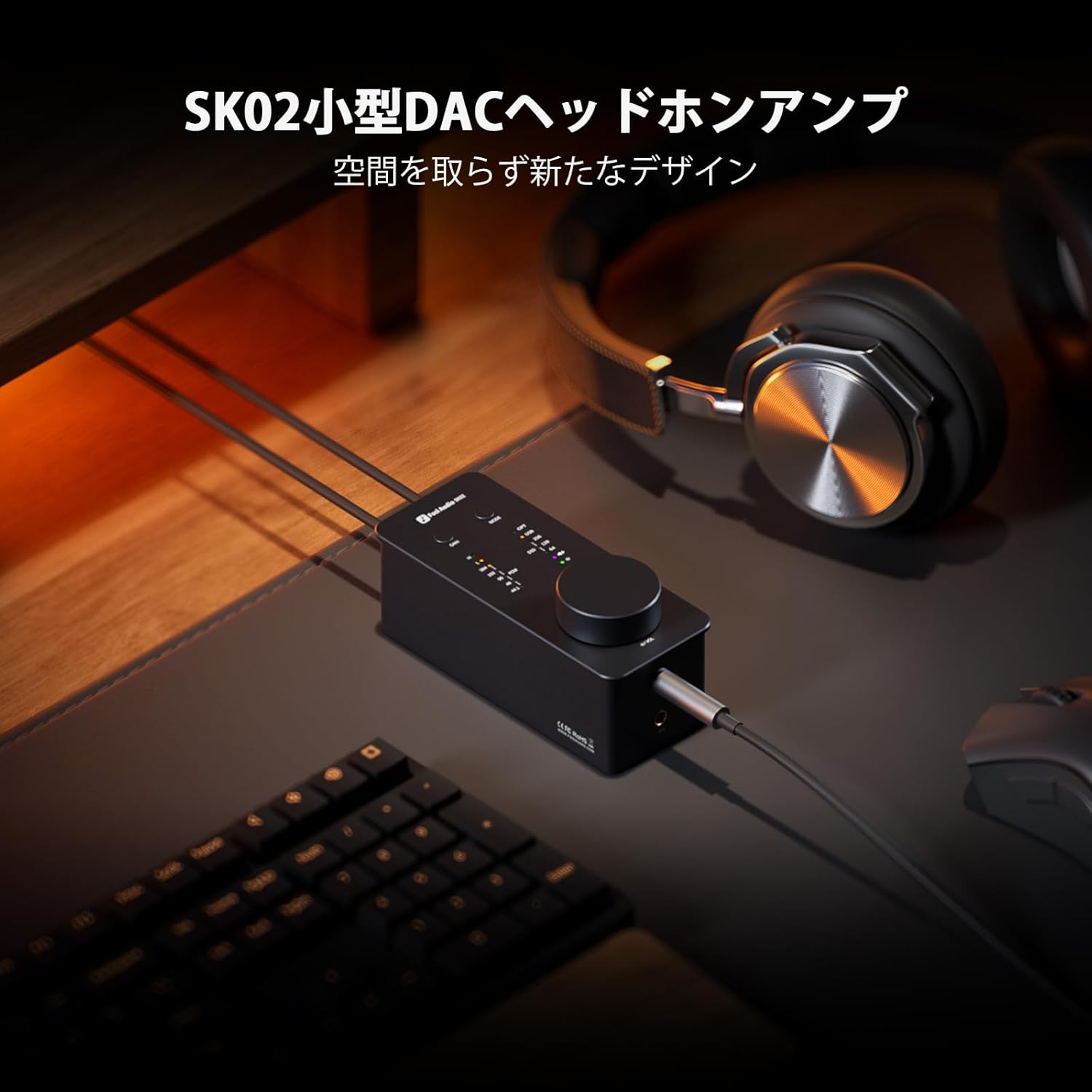 Rakuten - Fosi Audio SK02 DAC アンプ 小型 ヘッドホンアンプ デスクトップ USB C to AUX デジタル アナログオーディオンバータアダプター コンパクト プリアンプ ホームオーディオ 家庭用 光入力 3.5mm 4.4mm バランス