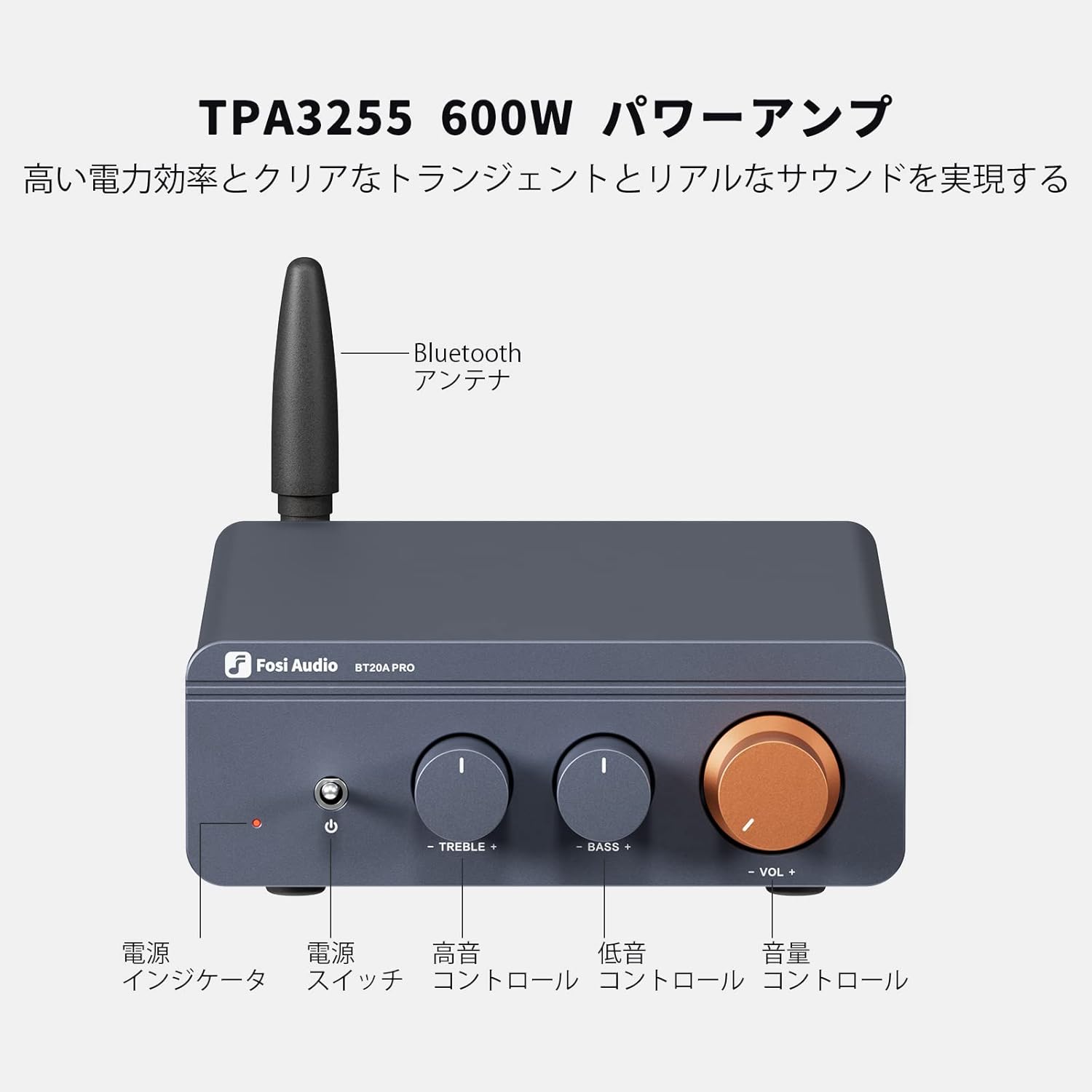 【 Fosi Audio BT20A Pro 300W x2 TPA3255 Bluetooth 5.0 】 パワーアンプ rca出力アンプ 小型アンプ コンパクト オーディオアンプ 小型 DACアンプ ステレオアンプ スピーカーアンプ ミニアンプ パワー アンプ ブルートゥース アンプ 小型 デジタルアンプ bluetooth アンプ fosiaudio-10000021 Fosi Audio サンプル画像2