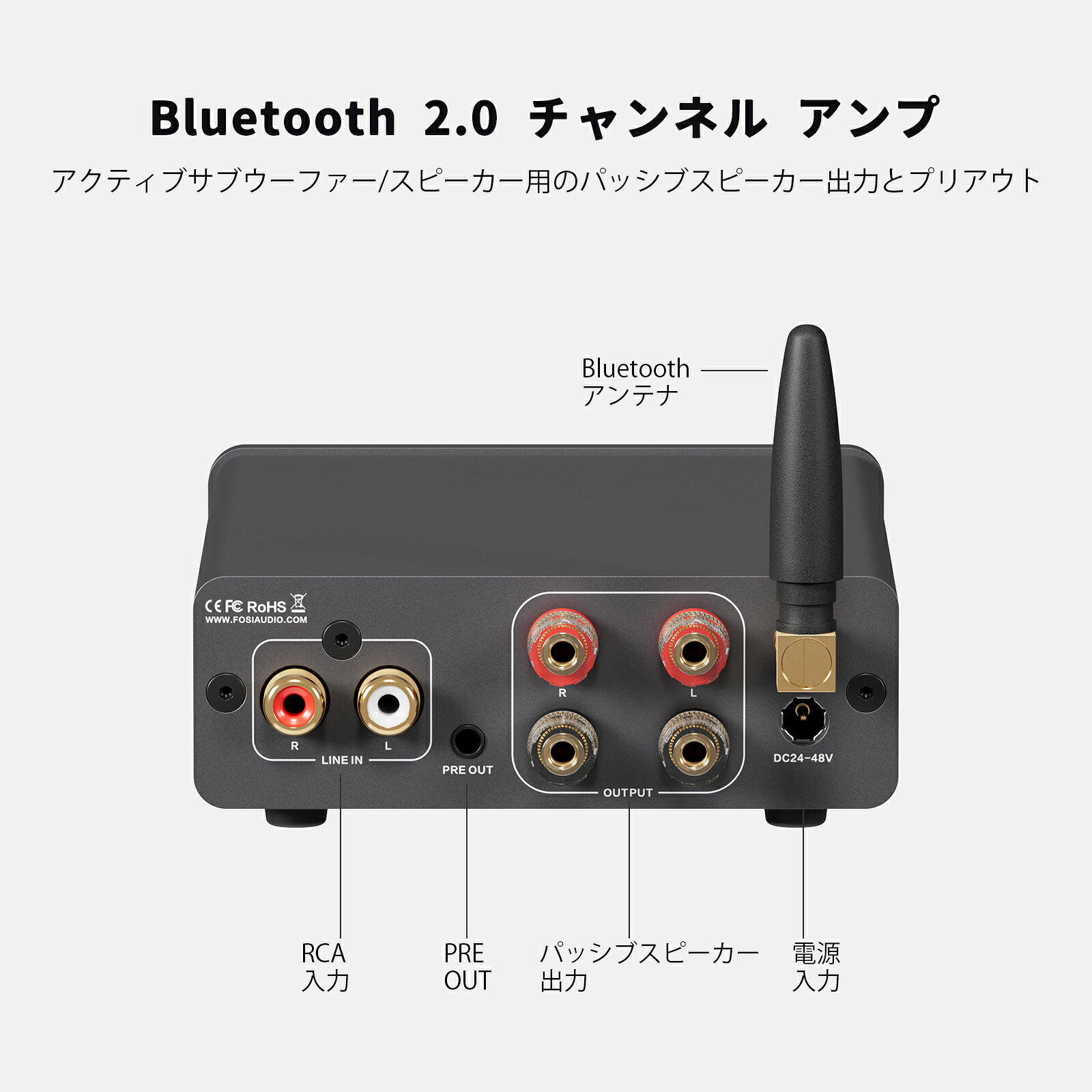 【 Fosi Audio BT20A Pro 300W x2 TPA3255 Bluetooth 5.0 】 パワーアンプ rca出力アンプ 小型アンプ コンパクト オーディオアンプ 小型 DACアンプ ステレオアンプ スピーカーアンプ ミニアンプ パワー アンプ ブルートゥース アンプ 小型 デジタルアンプ bluetooth アンプ fosiaudio-10000021 Fosi Audio サンプル画像3