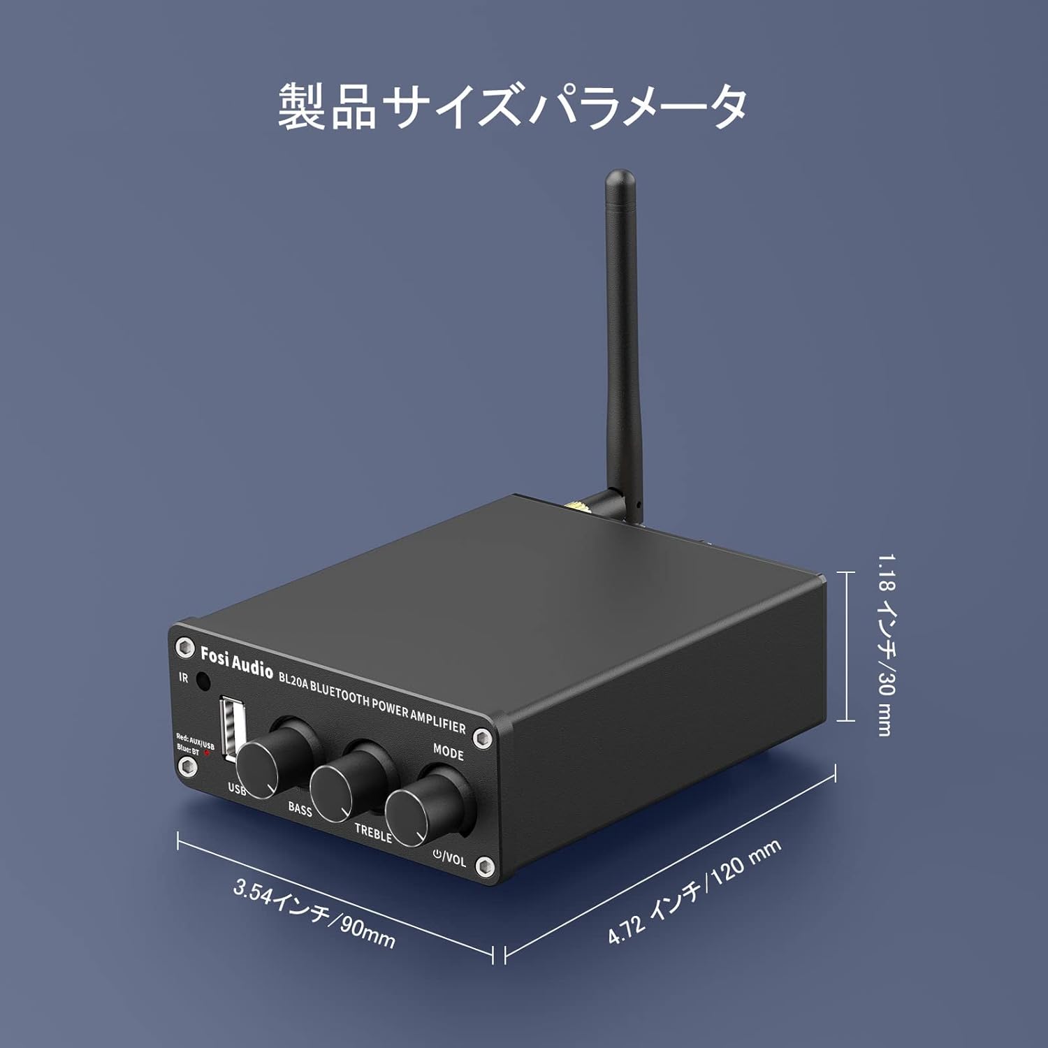 【 Fosi Audio BL20A パワーアンプ 2.1ch TPA3116チップ搭載 】 コンパクト オーディオアンプ 小型 ステレオアンプ 小型アンプ スピーカー アンプ ブルートゥース アンプ 小型 ミニアンプ デジタルアンプ パワーアンプ bluetooth アンプ スピーカー リモコン付き 音量調整 fosiaudio-10000025 Fosi Audio サンプル画像3