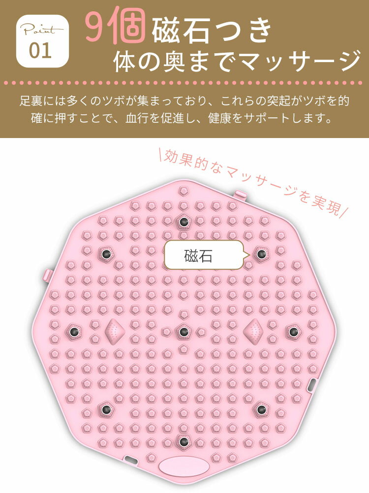 Glowcart楽天市場店の足ツボマット 足ツボ押し ダイエット 足つぼマット 効果 9個磁石 足のむくみ 冷え 解消 4000突起 マッサージマット フットマッサージマット 足裏マッサージ 刺激 足踏み ツボ押しマット フットマッサージャーマット 指圧ボードマット 疲労軽減｜アングル2