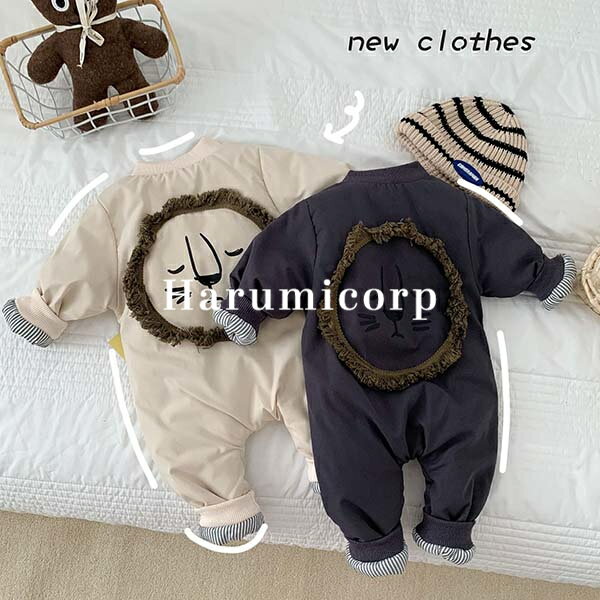 樂天商城 - ロンパース 長袖 ベビー服 女の子 男の子 カバーオール キッズ 綿 コットン 子供服 新生児 赤ちゃん 中綿コート おしゃれ 可愛い 66 73 80 90cm 防寒 暖かい 出産お祝い プレゼント 誕生日 入園 保育園 幼稚園 春 秋 冬 お出かけ
