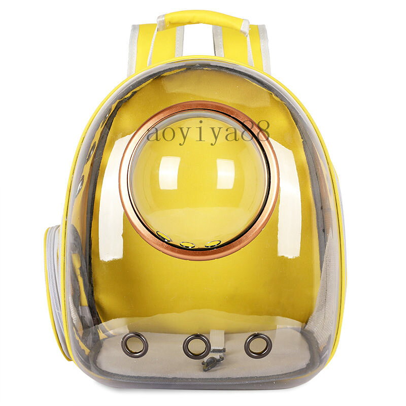 猫 小型犬 キャリーバッグ リュック ペット用品 かわいい 顔出し ドーム型窓 通気...