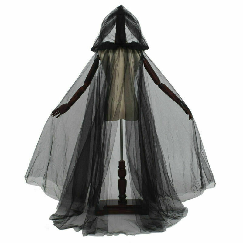 ハロウィン マント コスプレ フード付き 黒 白　フード ロング 仮装 衣装 メンズ レディース 大人 花嫁 吸血鬼 巫女 魔法師　魔女 紗のマント コスチューム ドラキュラ 黒 イベント クラブ パーティ 学園祭 演劇 舞台 歓迎会