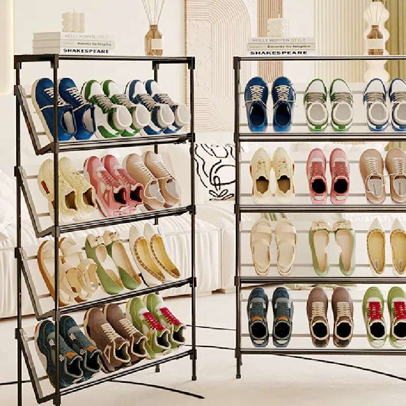 簡易靴棚傾斜多層挟み家庭用収納靴箱2025爆金入戸小狭い入り口靴棚