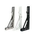 【14インチ】 棚受け金具 L字型 ステンレス 2本入り 折り畳み式 耐荷重50~80kg 棚支え 壁掛け 吊り棚金具 アングル ブラケット 収納 家庭用 業務...