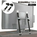 送料無料 家具転倒防止ベルト 耐震バンド 2本セット 防災 地震対策 ネジ付き VESA穴 壁固定 取付簡単 調節可能 TV テレビ 本棚 食器棚 キャビネット 家具 転倒防止 落下防止 セーフティ