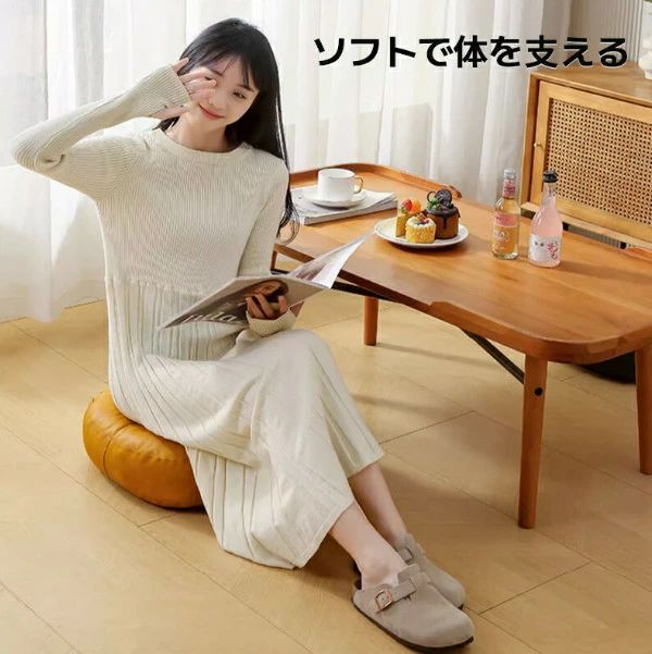 リビング座布団 クッション 座布団 コンパクト 軽量 来客 落ち着き 大人 ゆったり ...