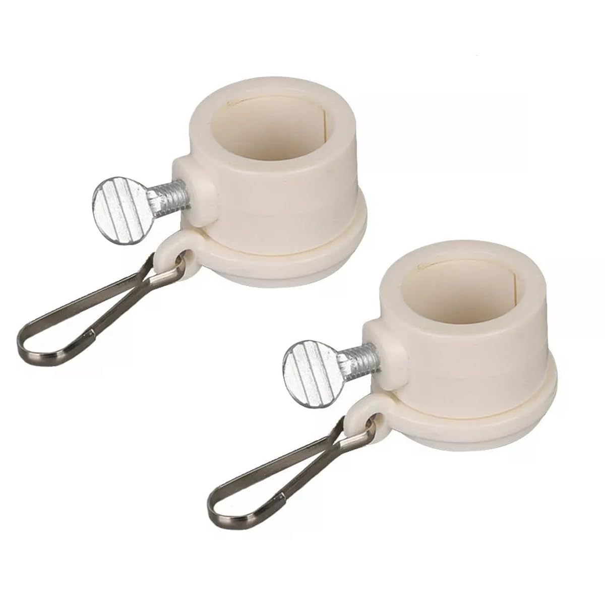 1ペア フラッグ ポール リング クリップ、360 度回転フラッグポール マウントリング、調節可能なフラッグポール グロメットクリップ アタッチメント (2.5 cm)