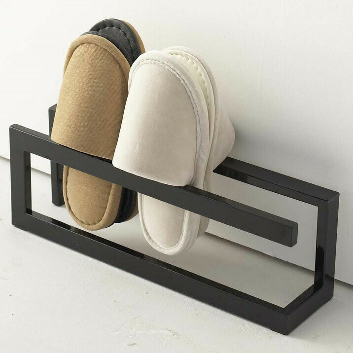 スリッパラック ライン ブラック 黒 玄関収納 シンプル おしゃれ スタイリッシュ インテリア