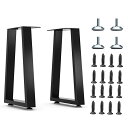 テーブル 脚 パーツ DIY テーブル脚 2本セット高さ40cm、60cm アイアン脚 黒 ブラック 鉄脚 スチール脚 取り替え脚自作 リメイク かんたん ダイ...